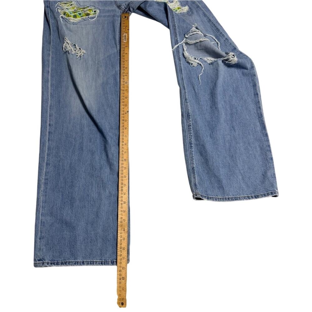 AE Skater Jeans Floral Patched Distressed Men’s 32x30 - Picture 5 of 12